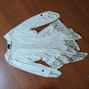 White cardigan